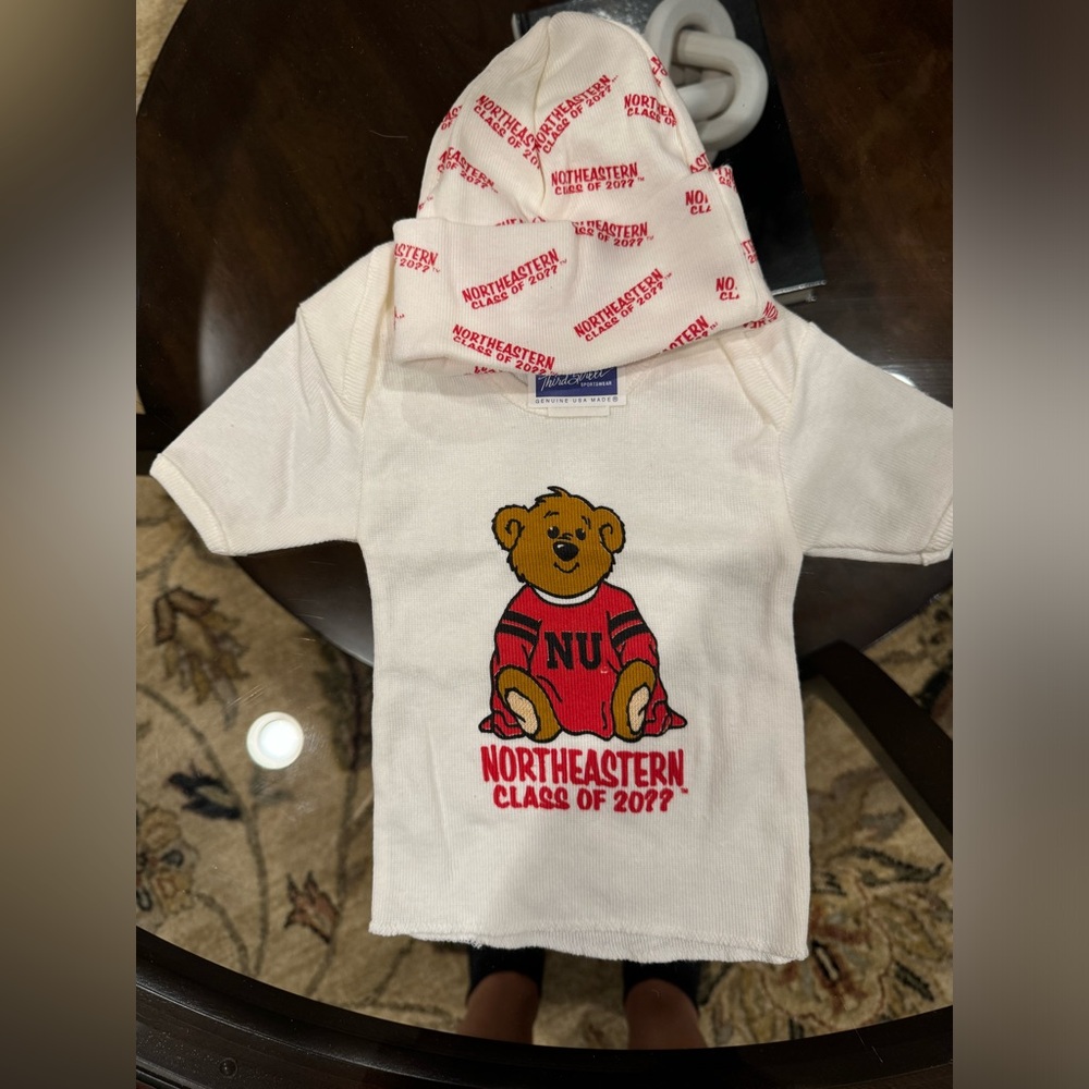 Baby Northeastern Tailgating T-shirt & Hat